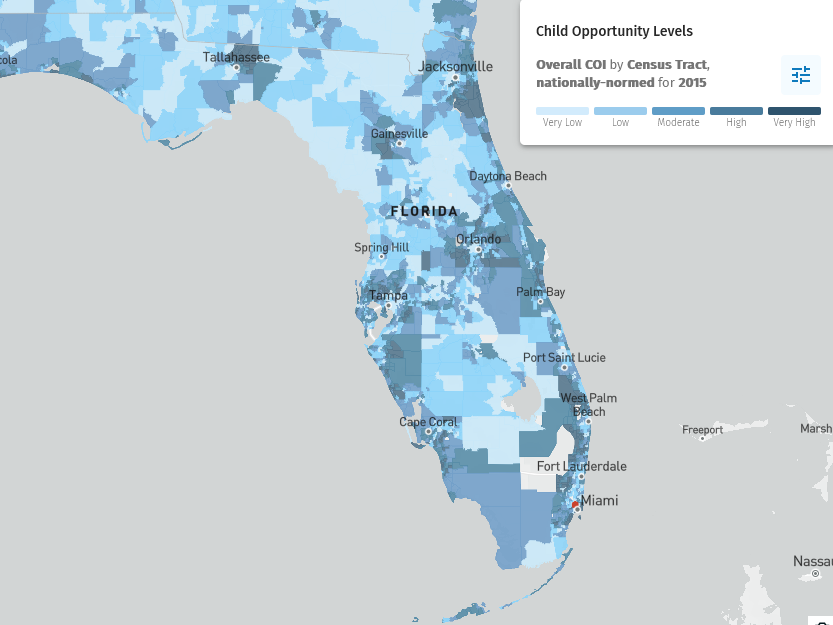 Child opportunity index Florida 2023